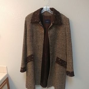 Ron Leal brown tweed coat